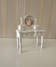 Rare Vintage Dolls House Wood Shabby Chic Dressing Table.