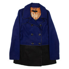 STEVE MADDEN Pea Coat Blue Womens M