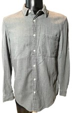 Mens Shirt Grey Button up Size