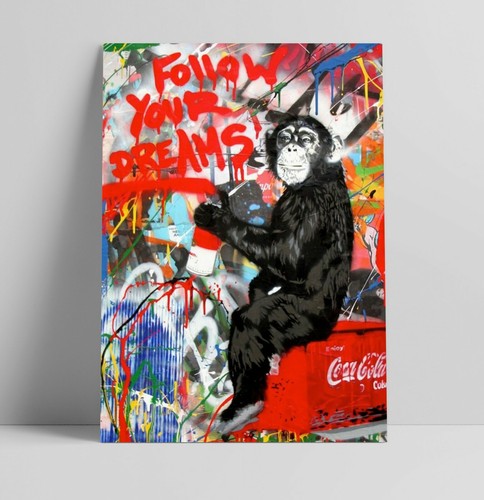 Banksy graffiti follow - banksy,