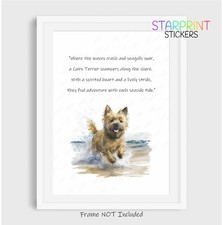 Cairn Terrier Dog Beach Poem