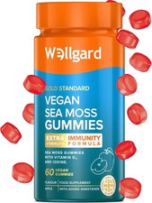 Vegan Sea Moss Gummies, Formulated for Immunity with Iodine, Vitamin D3