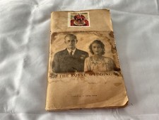 Vintage Hand Made 1950s Scrap Book Royal Wedding Clippings Etc