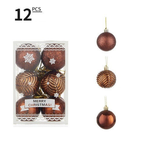 12pcs plastic christmas ball - plastic,