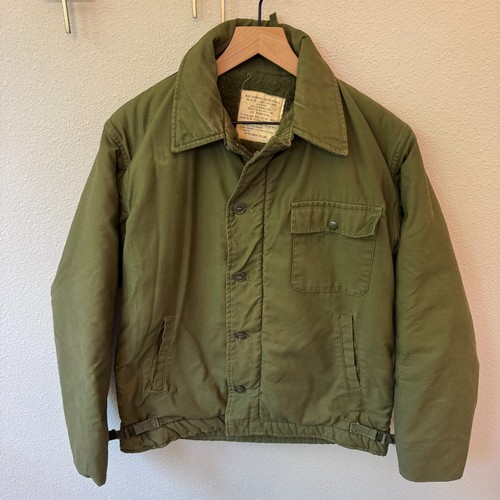 Vtg deck jacket uss - deck,
