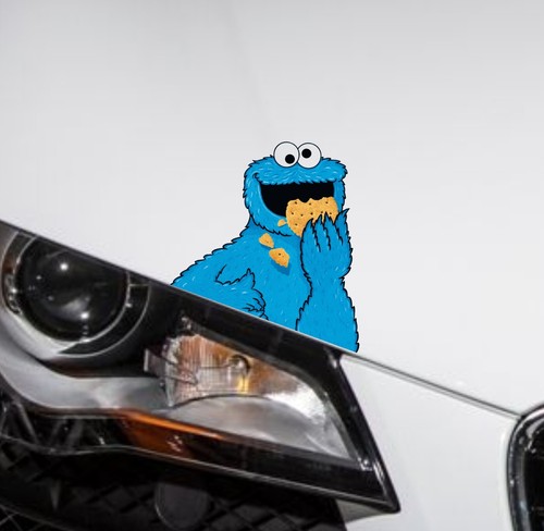 Cookie monster car sticker - monster,