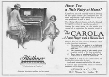 THE CAROLA Piano by Bluthner & Co - Antique Print 1923