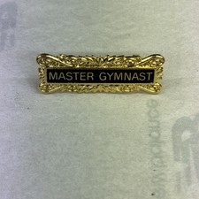 Master Gymnast badge - Gymnastics badge -Joint & Catch Fitting W/ Bar For Ribbon