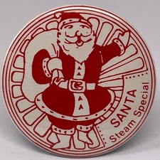Santa Steam Special Lapel Pin Badge Train Railway Grotto Christmas Xmas Gift UK