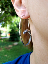 Snake Hoop Earrings