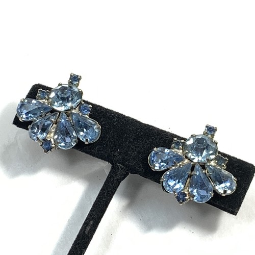 Vintage silver tone blue - vintage,