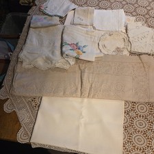 Vintage Linens Job Lot Table