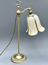 CHRISTOPHER WRAY solid brass adjustable DESK TABLE LAMP La Belle Tiffany Shade