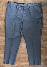 WILVORST Grey Suit Trousers W 48 L 30 Wool Mohair Wedding Best Man Pants Ex-Hire