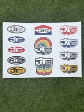 12x JT Racing Logo A4 Stickers