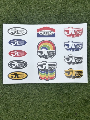 12x racing logo stickers - jt, a4