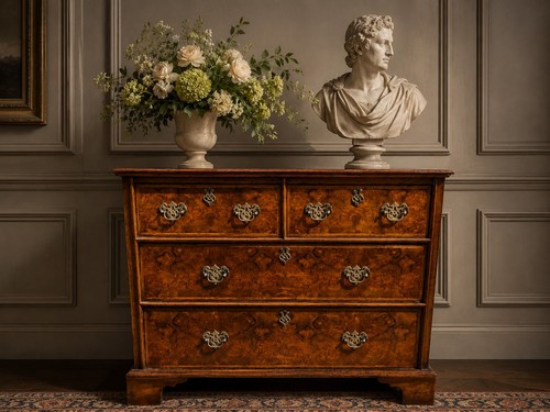 Georgian style burr - , walnut