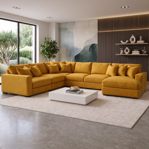 Shaped corner sofa - shaped,