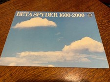 1979 LANCIA BETA SPYDER 1600-2000 FOLD OUT SALES BROCHURE + TECH SPEC