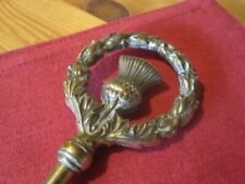 Vintage Long Handled Brass Toasting Fork w/ Scottish Thistle Handle