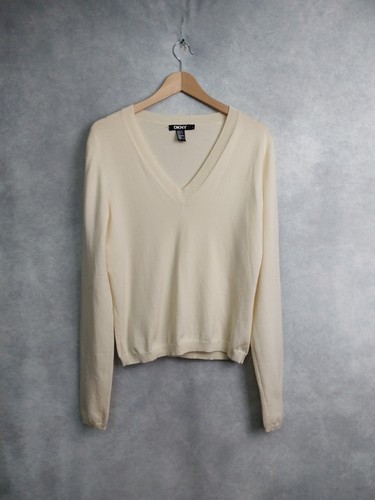 Dkny jumper size large cream - large.,