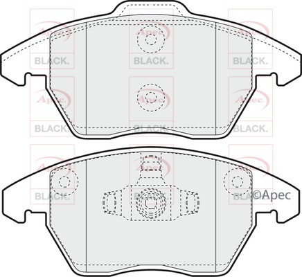 Apec black pad1398b - black, front