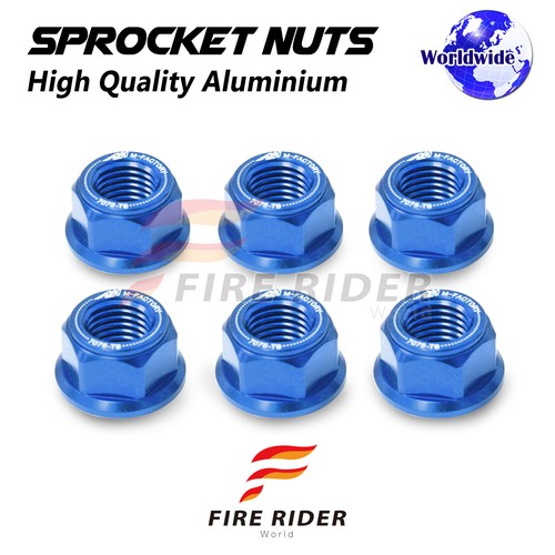 Blue rear wheel sprocket nuts - blue,