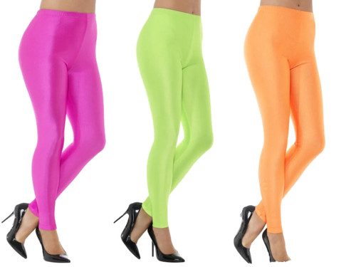 80s leggings neon pink - leggings,