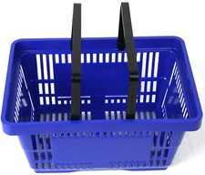 Handle blue plastic shopping - handle,