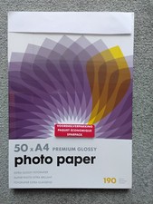 100 sheets of A4 Premium Glossy Photo Paper 190g  2 x 50 Sheets.