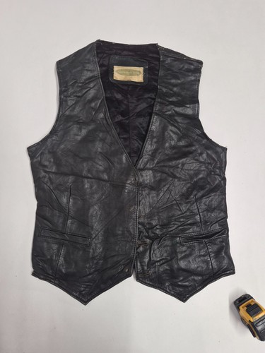 Vintage leather waistcoat - , 38"