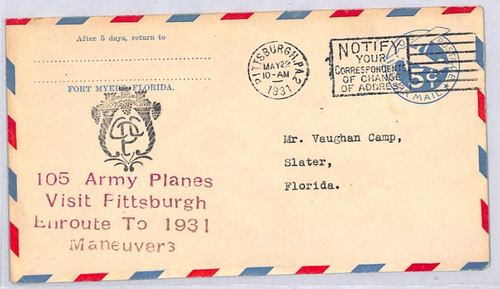 Usa air mail cover - cover, army