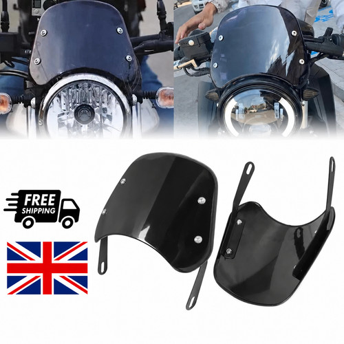 Black motorcycle windshield - black,