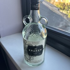 Empty Kraken Rum Bottle
