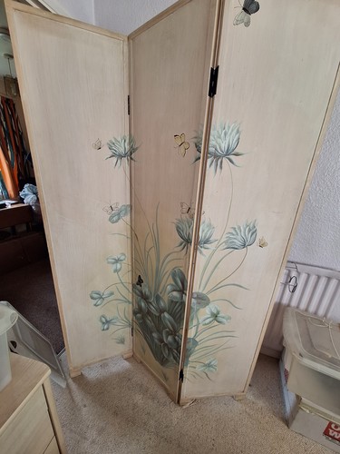 Foldable panel hand painted - 3-panel,
