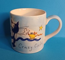 Whittard of Chelsea Coffee Mug Tea Cup C Is For Crazy Cats Handpainted VGC 