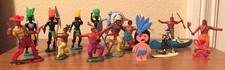 Vintage Plastic Cowboys Native Indian Crescent Kinder S.P.A. Milano Bundle Lot