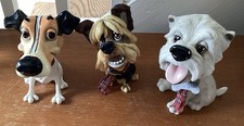 Little Paws X 3 Porcelain Dogs Jack Russell Yorkshire & West Highland Terrier