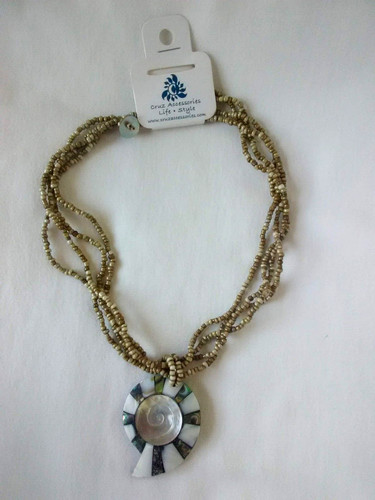 Necklace mosaic inlay abalone - necklace,
