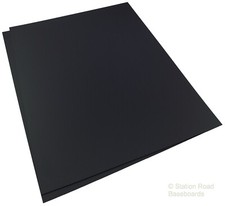 Plasticard Seconds 2 Large Sheets 2mm Matt Black Size A3+ 80Thou Styrene HIPS