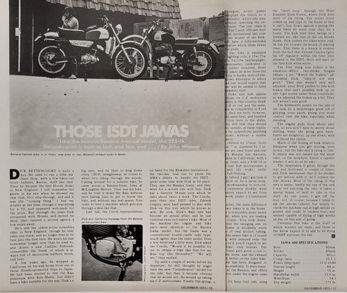 1973 isdt jawa 400 3p - cz,