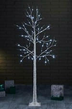 Christmas Decorations Birch Tree 4ft 6ft 8ft Ice White LED Outdoor Garden Light
