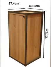 Habitat Loft Living Narrow Shelving Unit - Light Oak.Furniture chipboard&steel