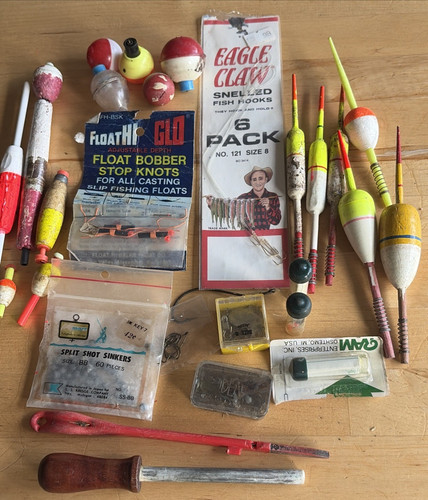 Lots vtg fishing items shur - items,