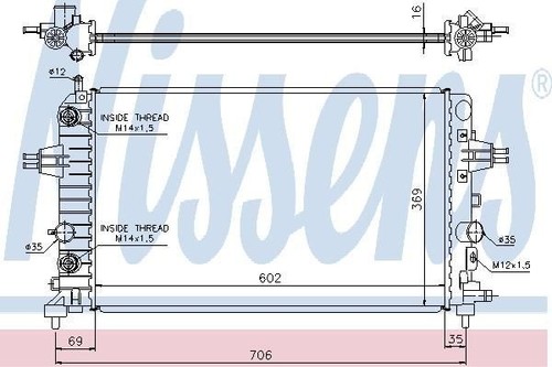 Nissens radiator for vauxhall - radiator,