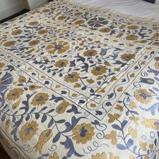 Sunny gold/blue suzani - pale