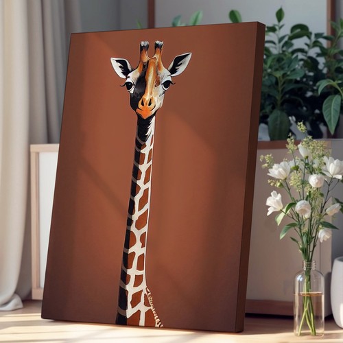 Tall giraffe canvas - canvas, wall