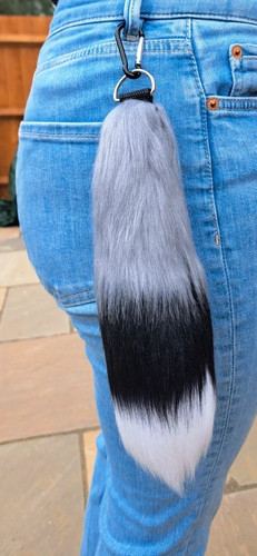 Faux fox tail keychain 26cm