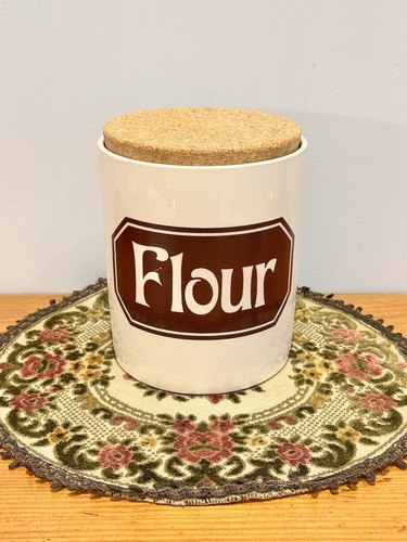 Vintage retro ceramic flour - ceramic,