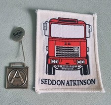 Vintage Seddon Atkinson Logo Truck Lorry Pin Badge Patch Collectable 